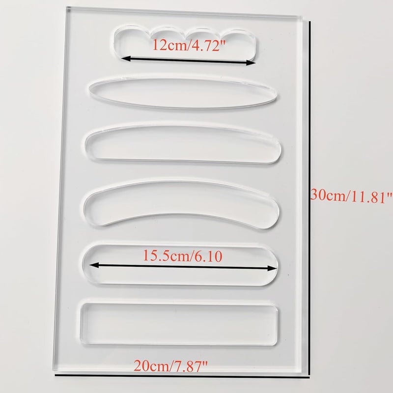 KINGRIA 6 in1 Board Handle Router Template for Woodworking 1/4'' Thick DIY Router Template Grab Handle Acrylic Inlay Template Decorative Guide - Image 4